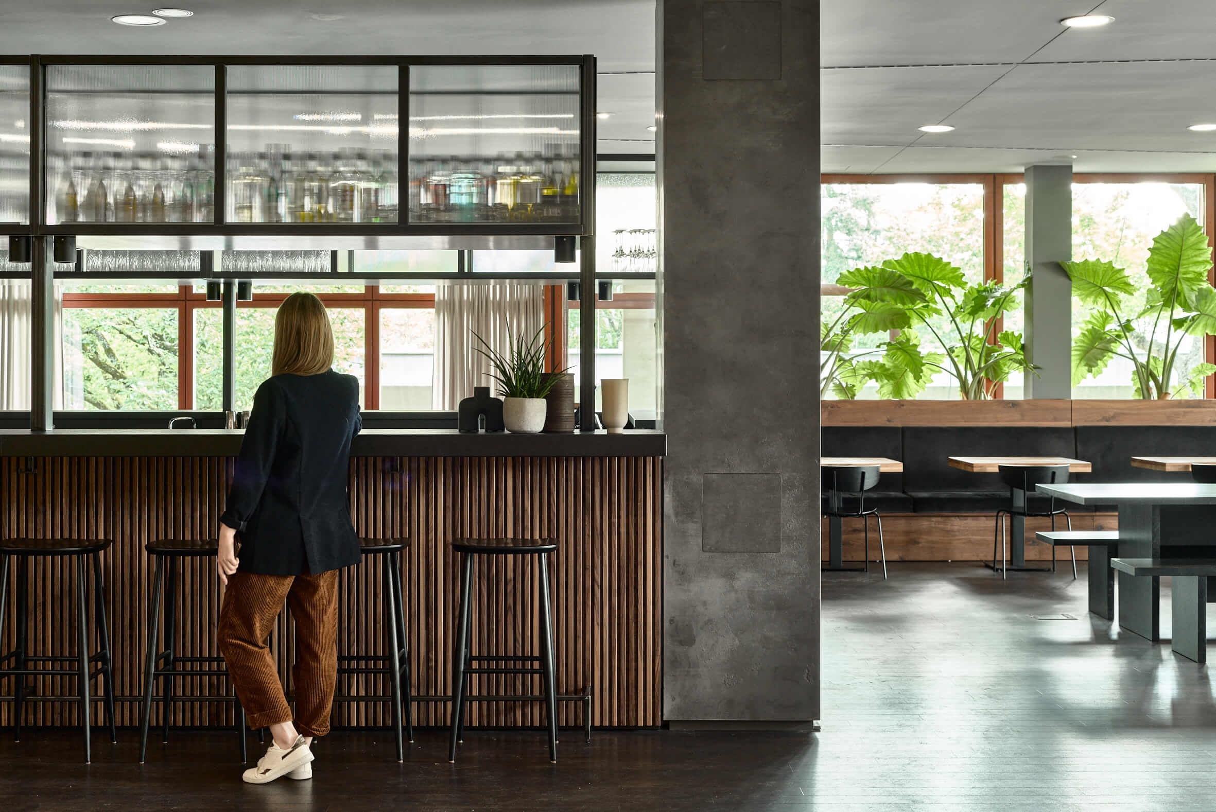 Bold Campus Bar Eatery Woman Standing